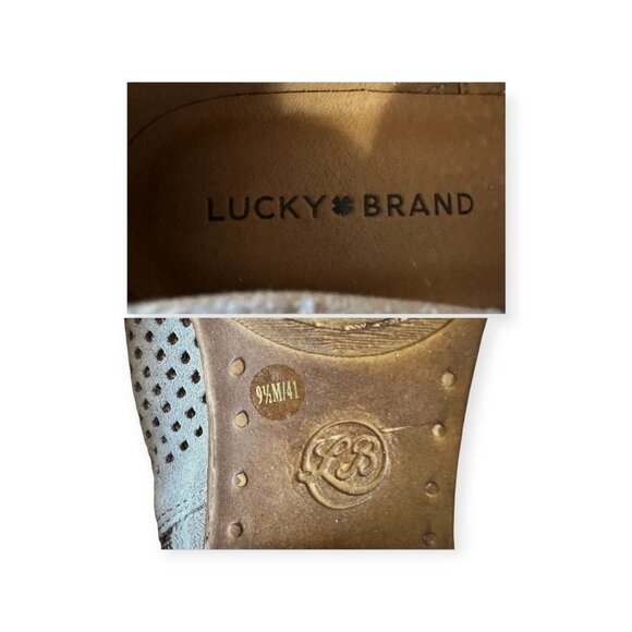 Lucky Brand Baylah2 Gray Suede Perforated booties, Size 9.5 - Picture 8 of 12
